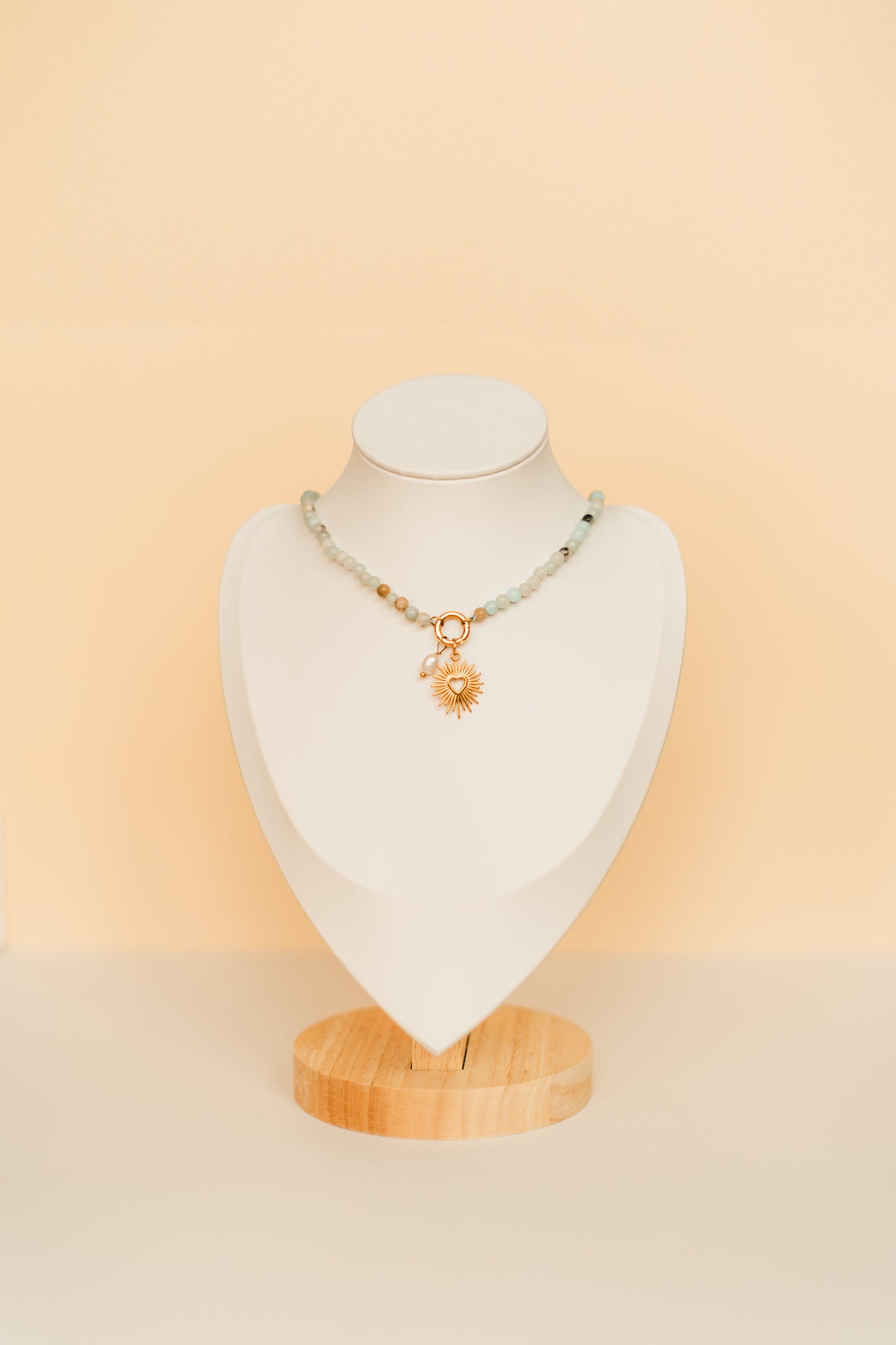 Savannah | Waterproof Beaded Carabiner Charm Necklace