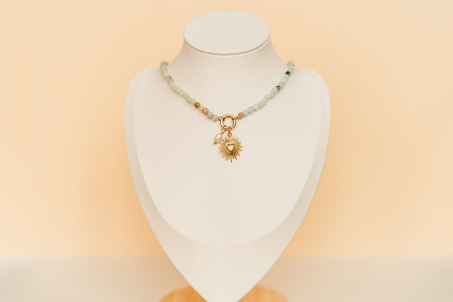 Savannah | Waterproof Beaded Carabiner Charm Necklace