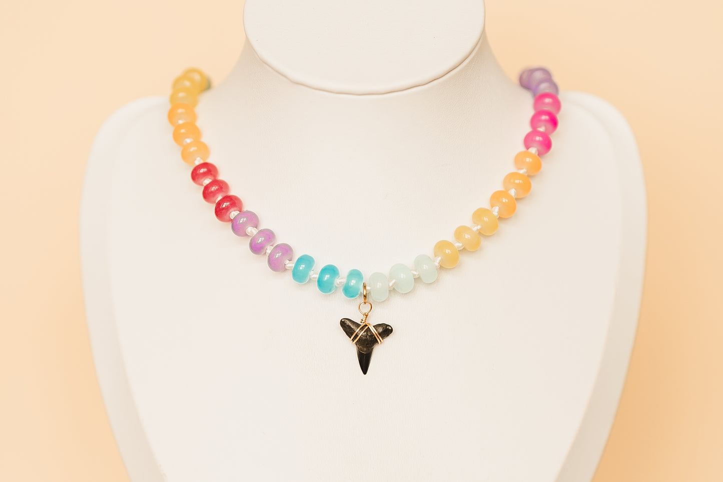 Auggie | Beaded Shark Tooth Necklace