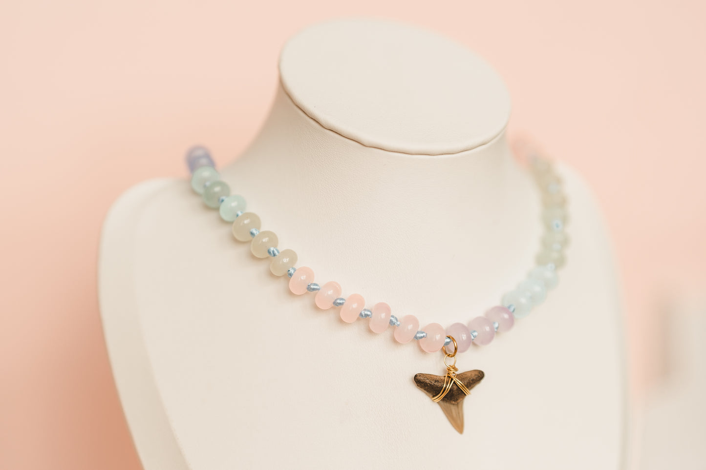 Auggie | Beaded Shark Tooth Necklace