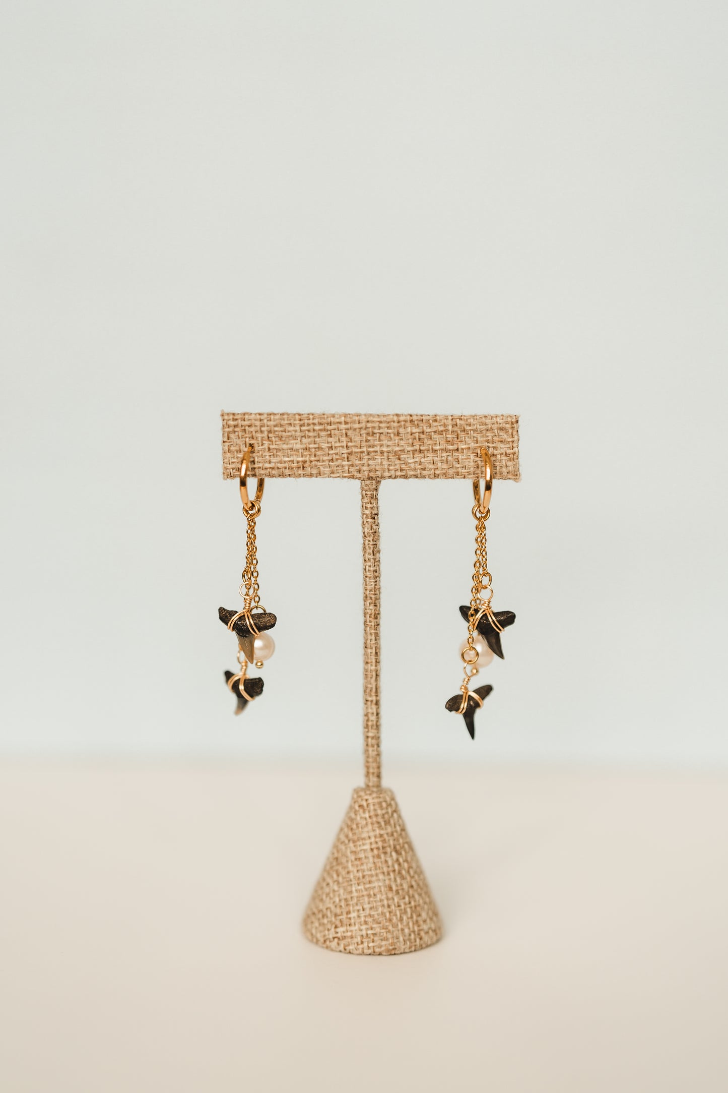 Zoe | Waterproof Shark Tooth Huggie Hoop Earrings