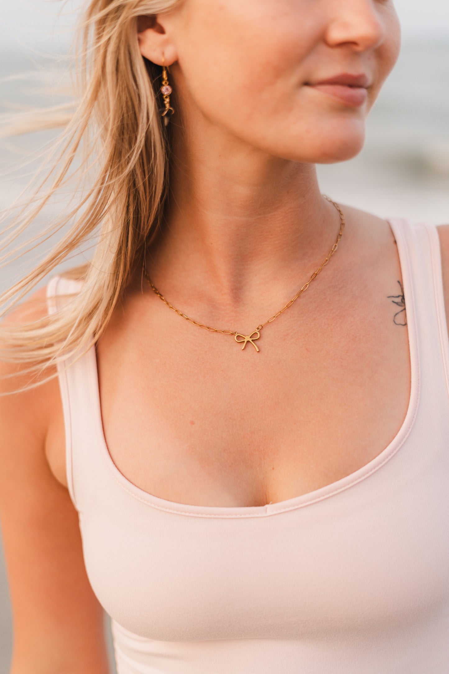 Joanna | Waterproof Bow Necklace