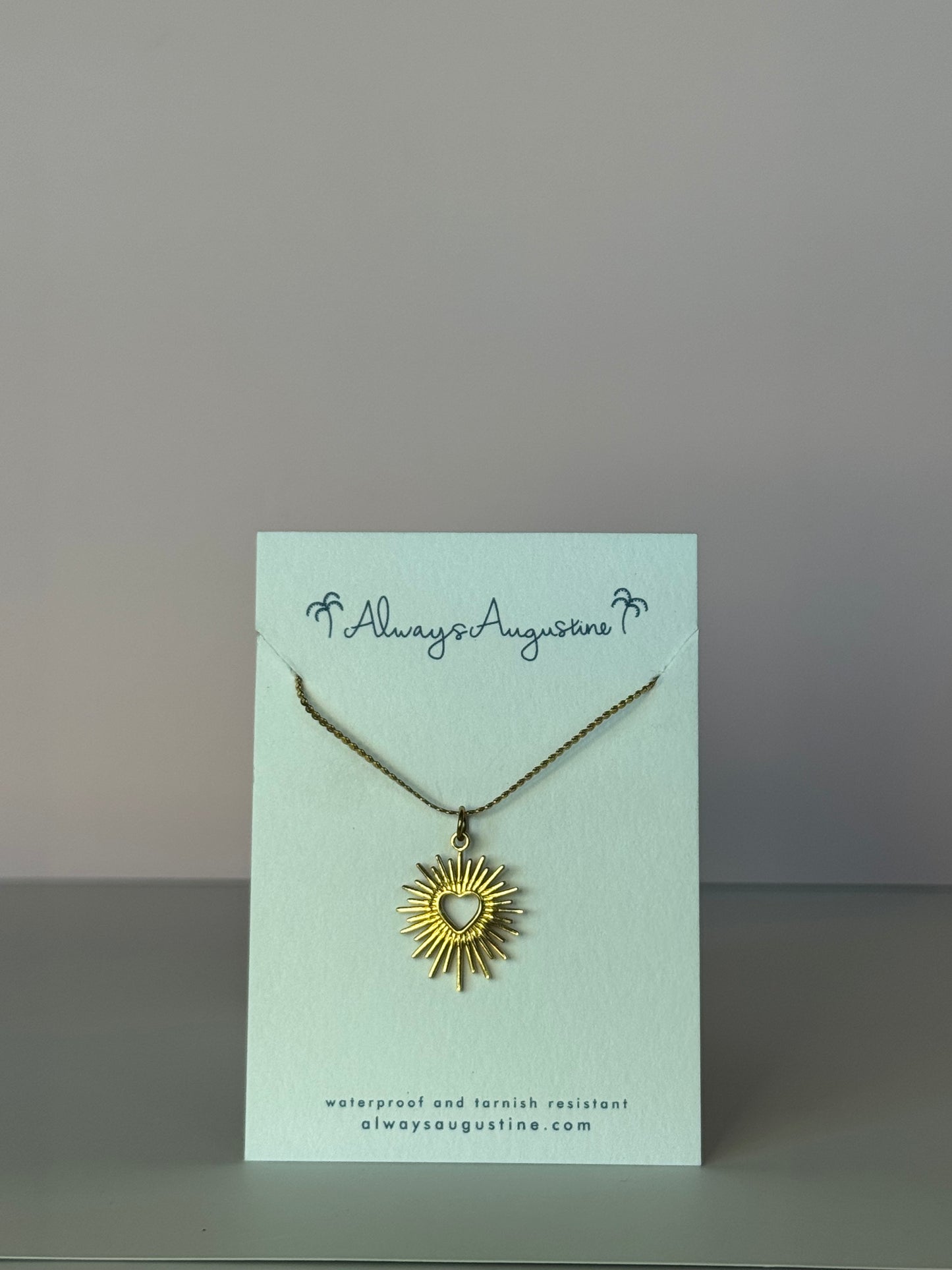 Sunburst Heart Necklace