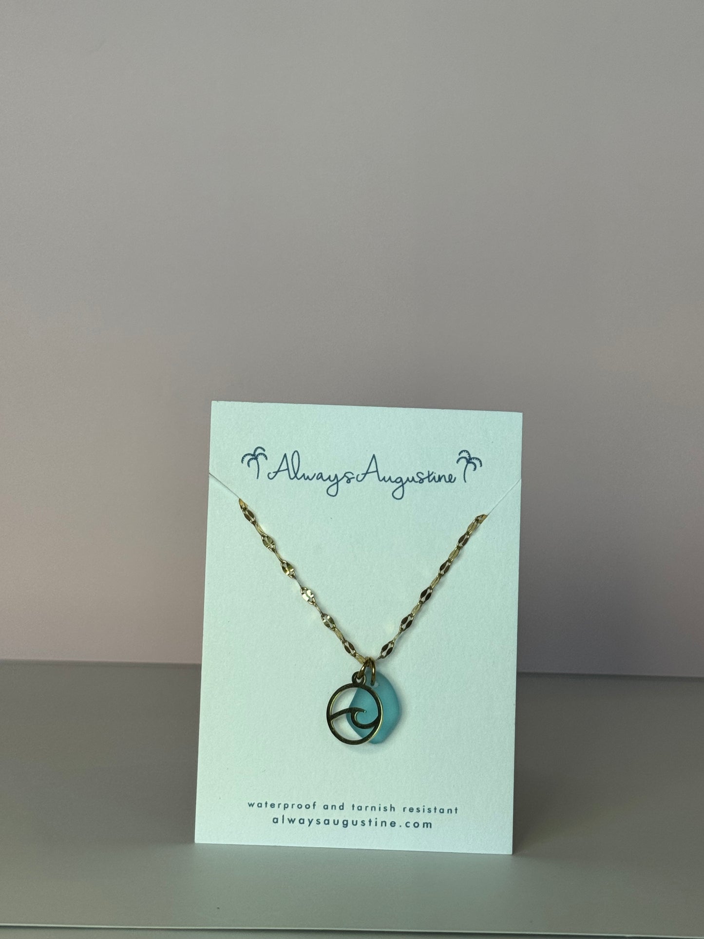 Endure with Sea Glass Necklace