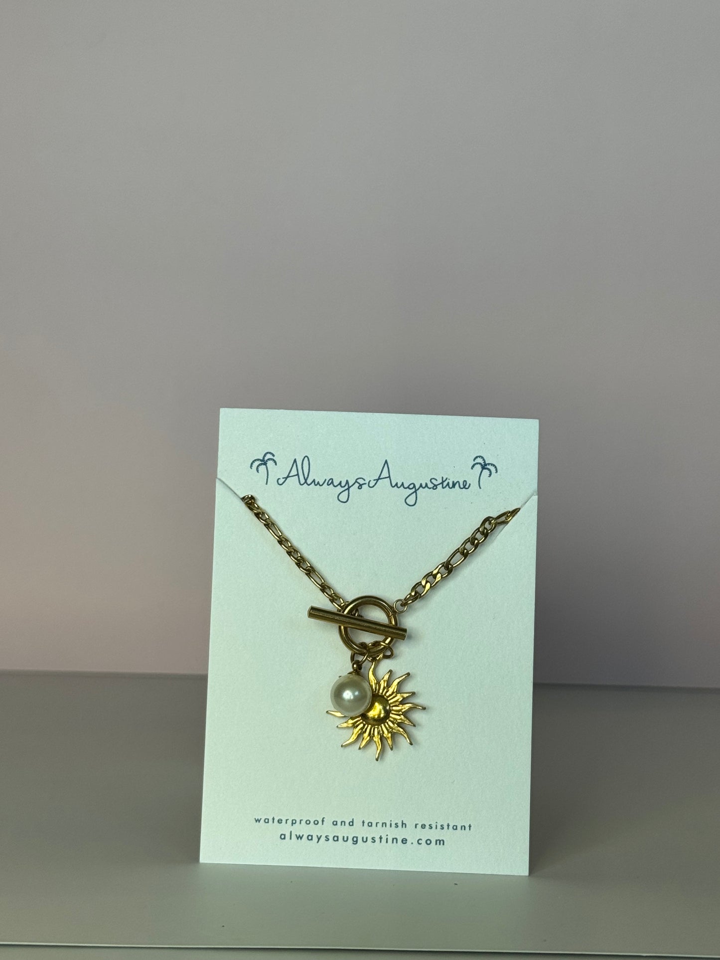 Mystic Sun Toggle Clasp Necklace