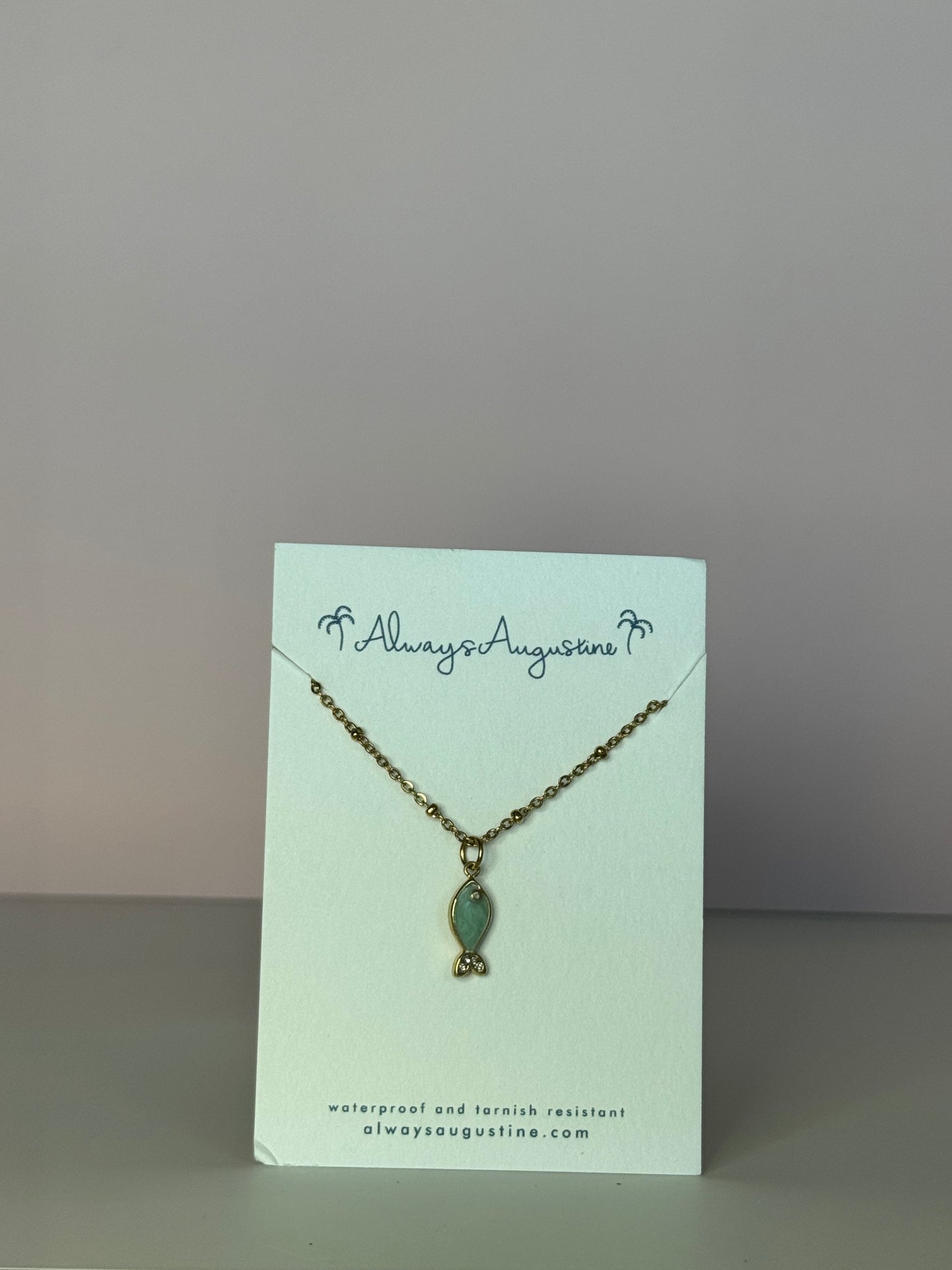 Blue Fish Necklace