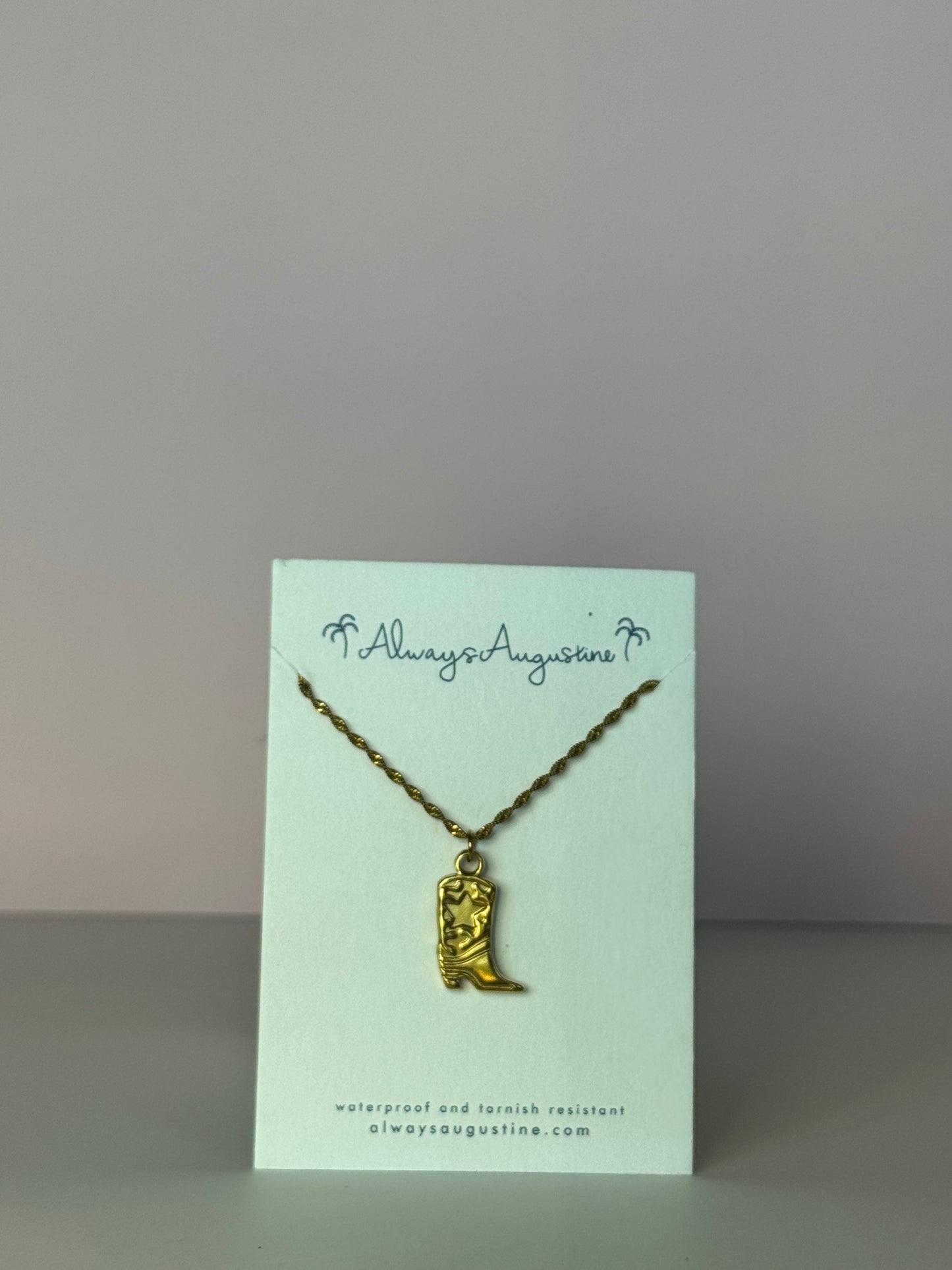 Cowboy Boot Necklace
