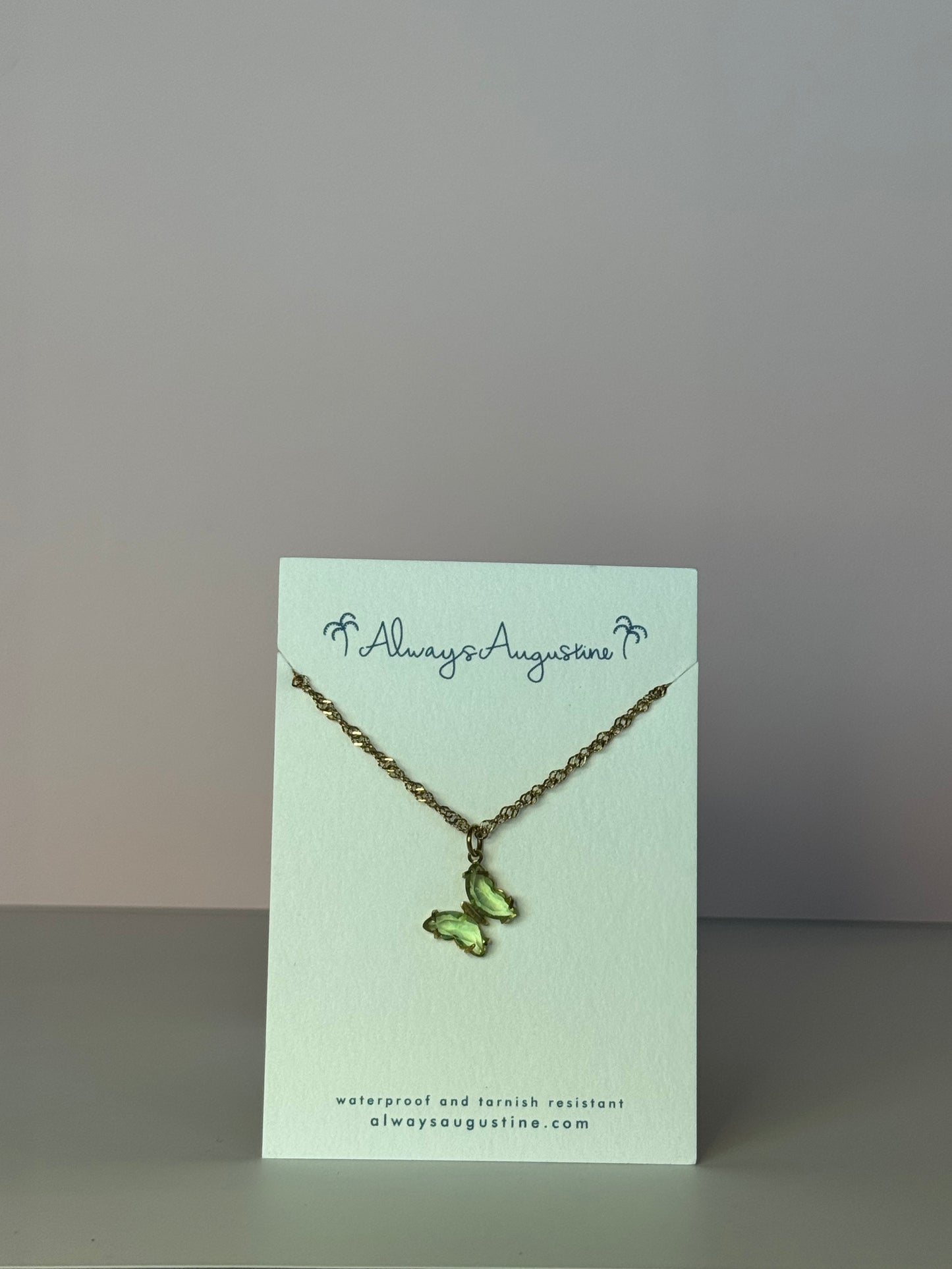 Green Butterfly Necklace