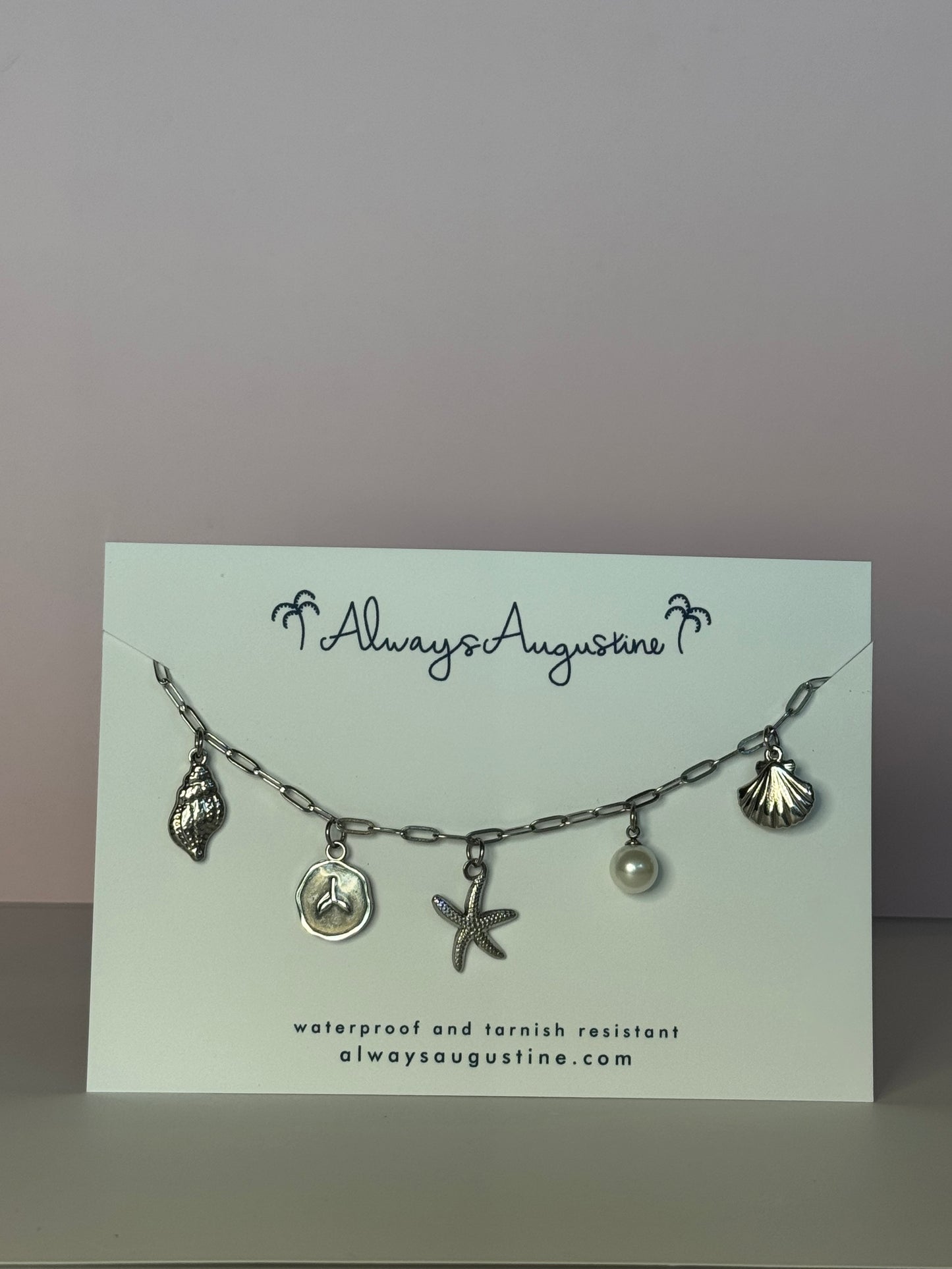 Stainless Steel Isla Premade Charm Necklace