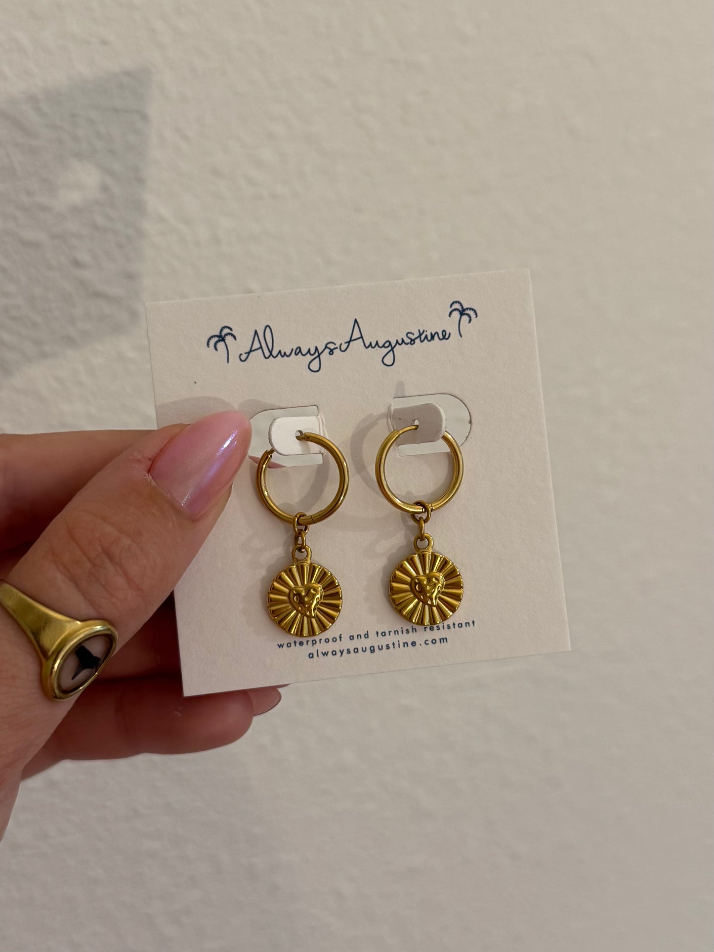 Sunburst Heart Huggie Hoops