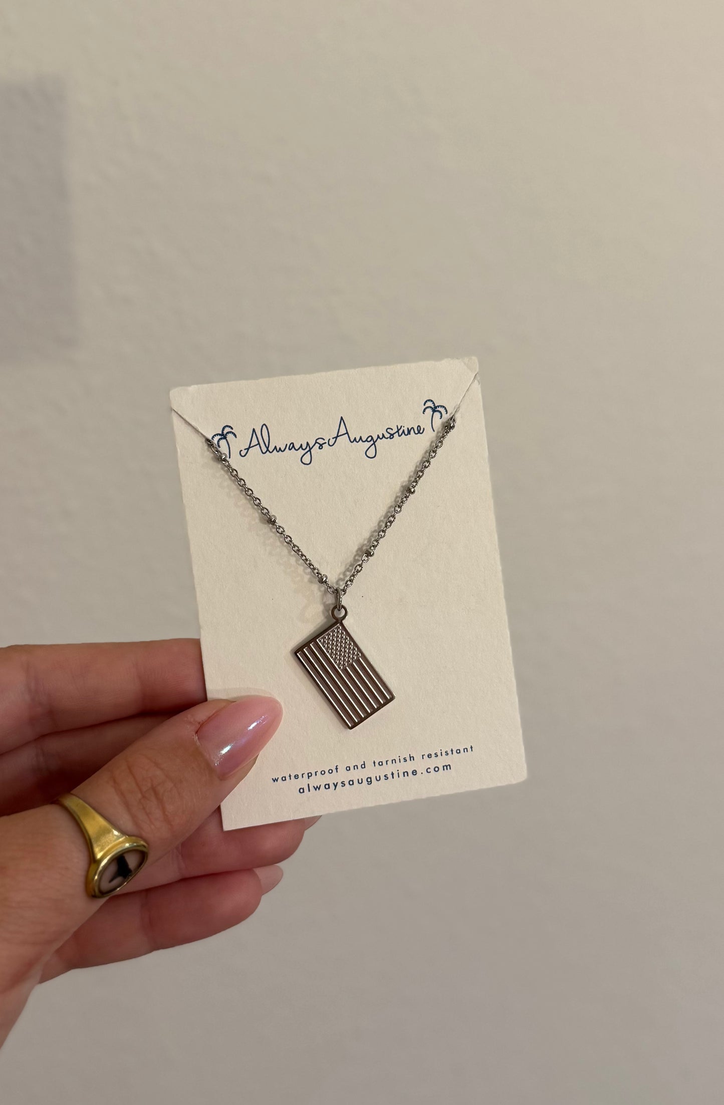 Americana Pendant Necklace Stainless Steel