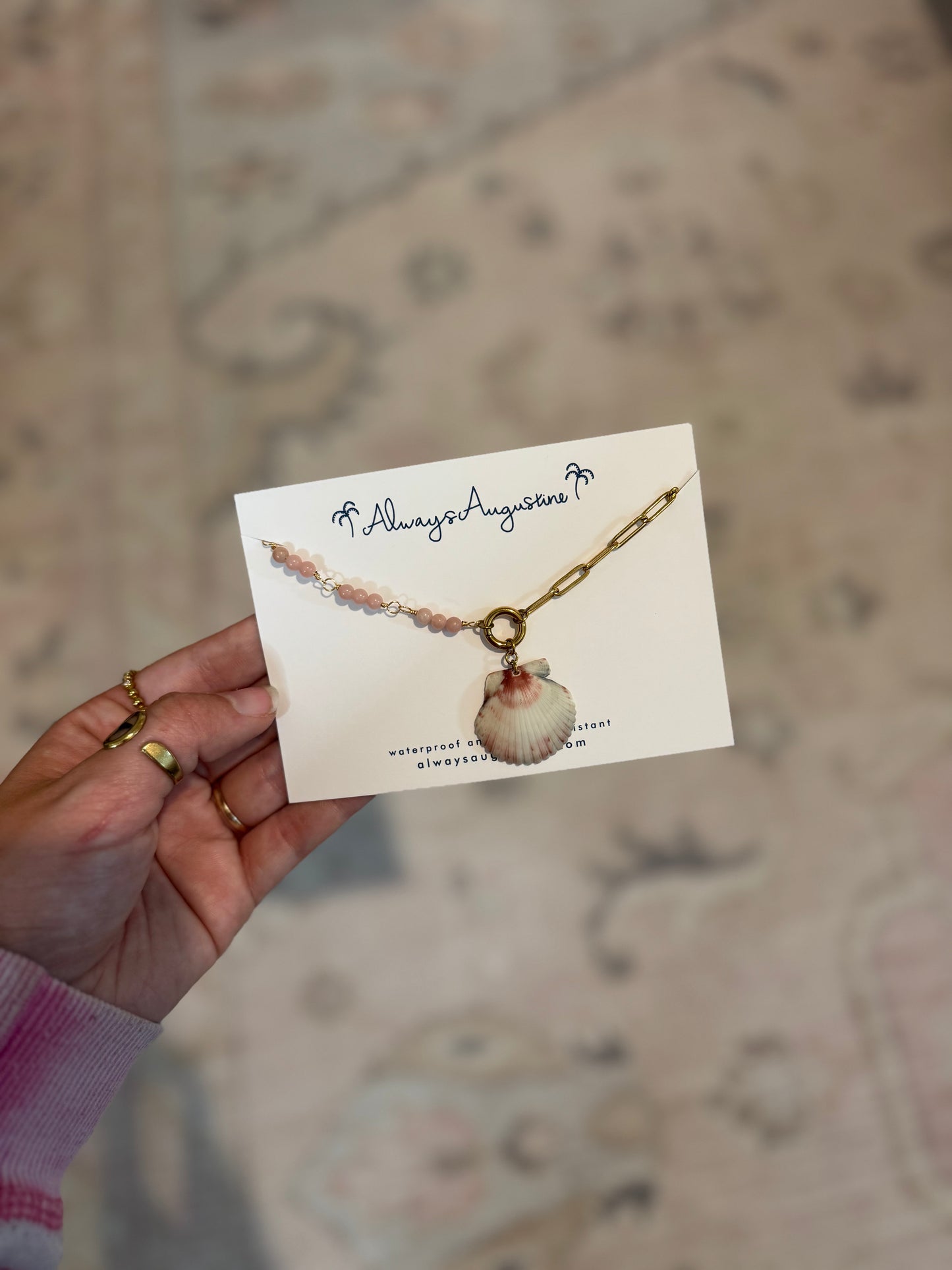 Renee Shell Necklace Pink