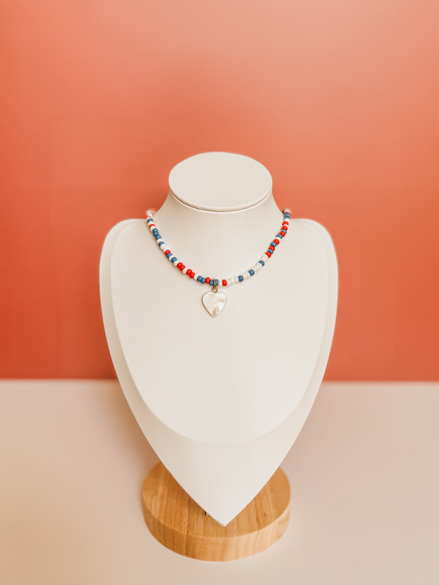 Waves of Freedom | Red, White, & Blue Beaded Necklace