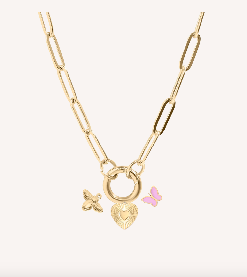 Dainty Keeper Necklace | Waterproof Carabiner Charm Necklace