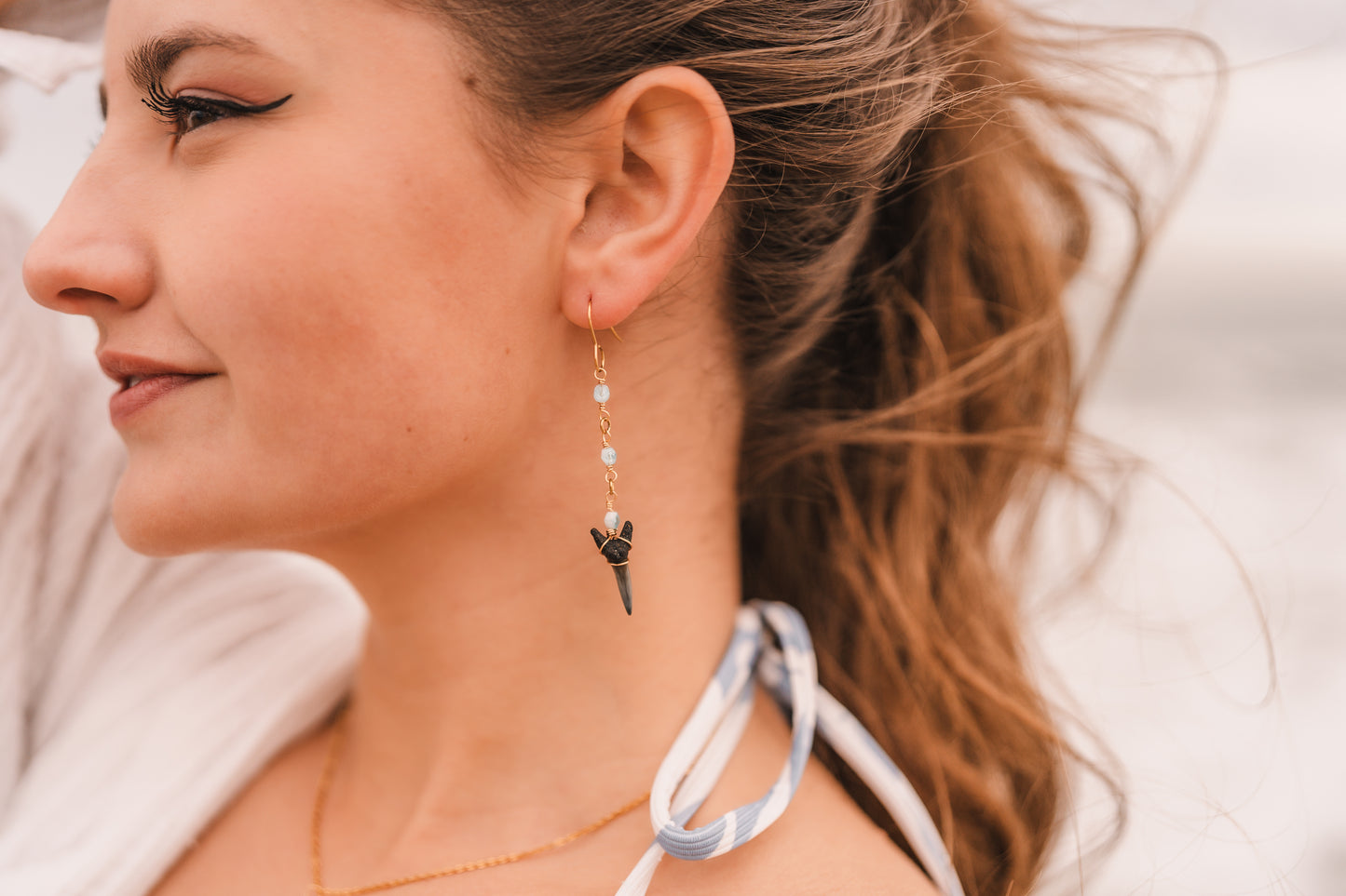 Sola Earrings | Real Shark Tooth Jewelry - Always Augustine