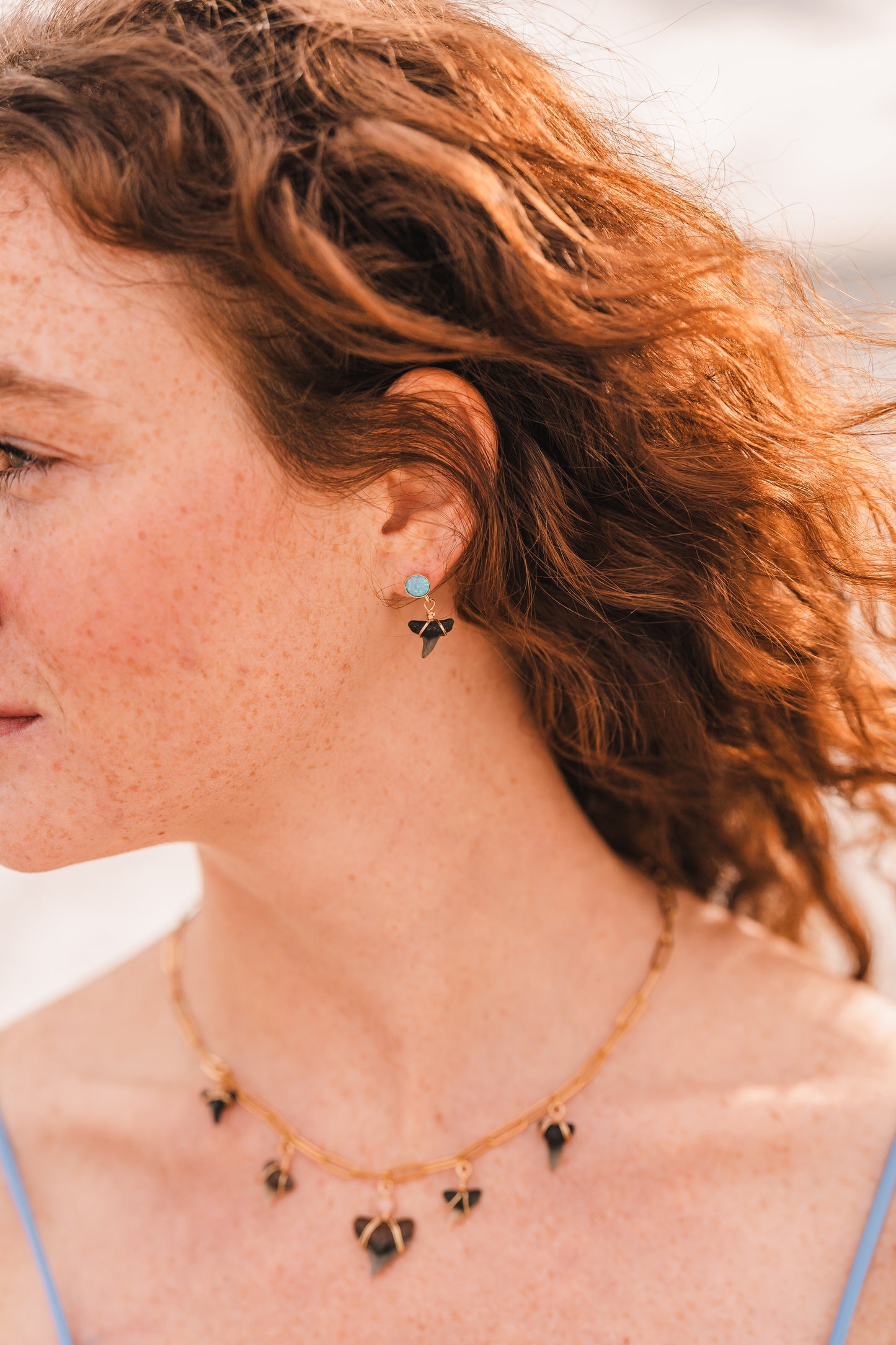 Aguas Earrings | Real Shark Tooth Jewelry - Always Augustine