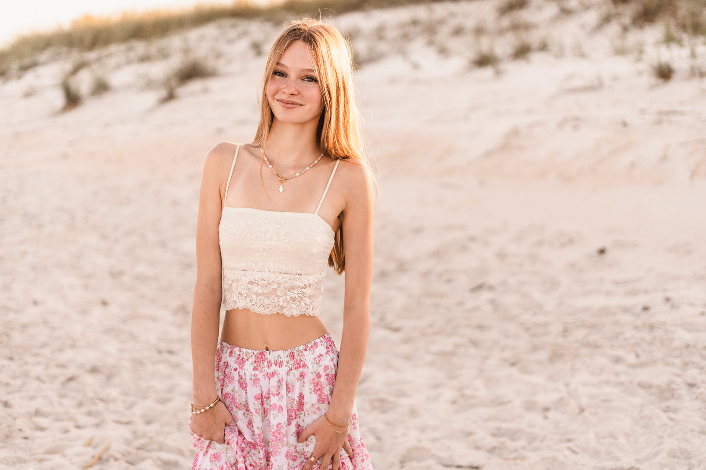Dorothea | Pink Opal & Pearl Cross Necklace - Create Your Sunshine