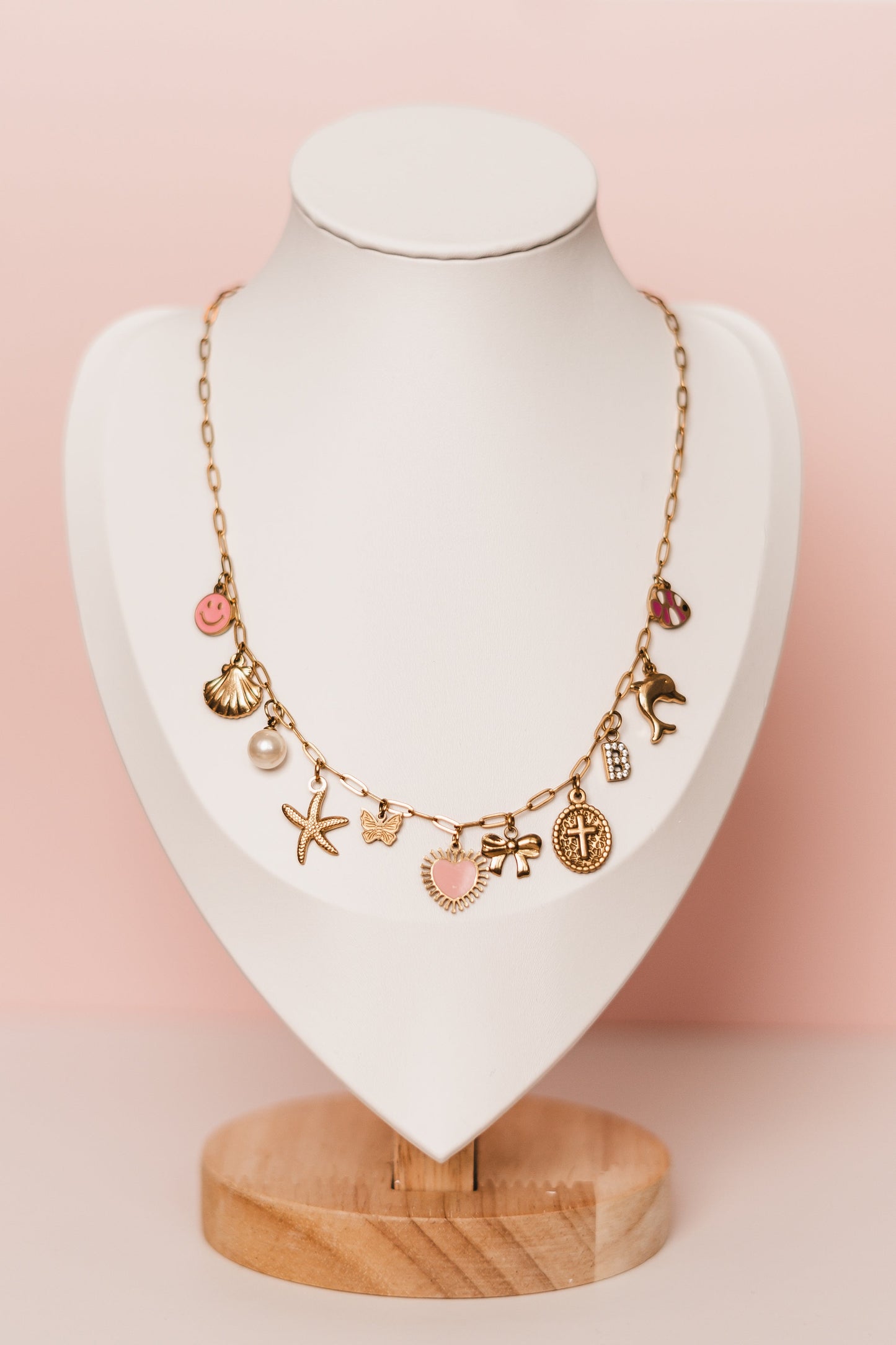 Create Your Own Dainty Paperclip Charm Necklace - Waterproof