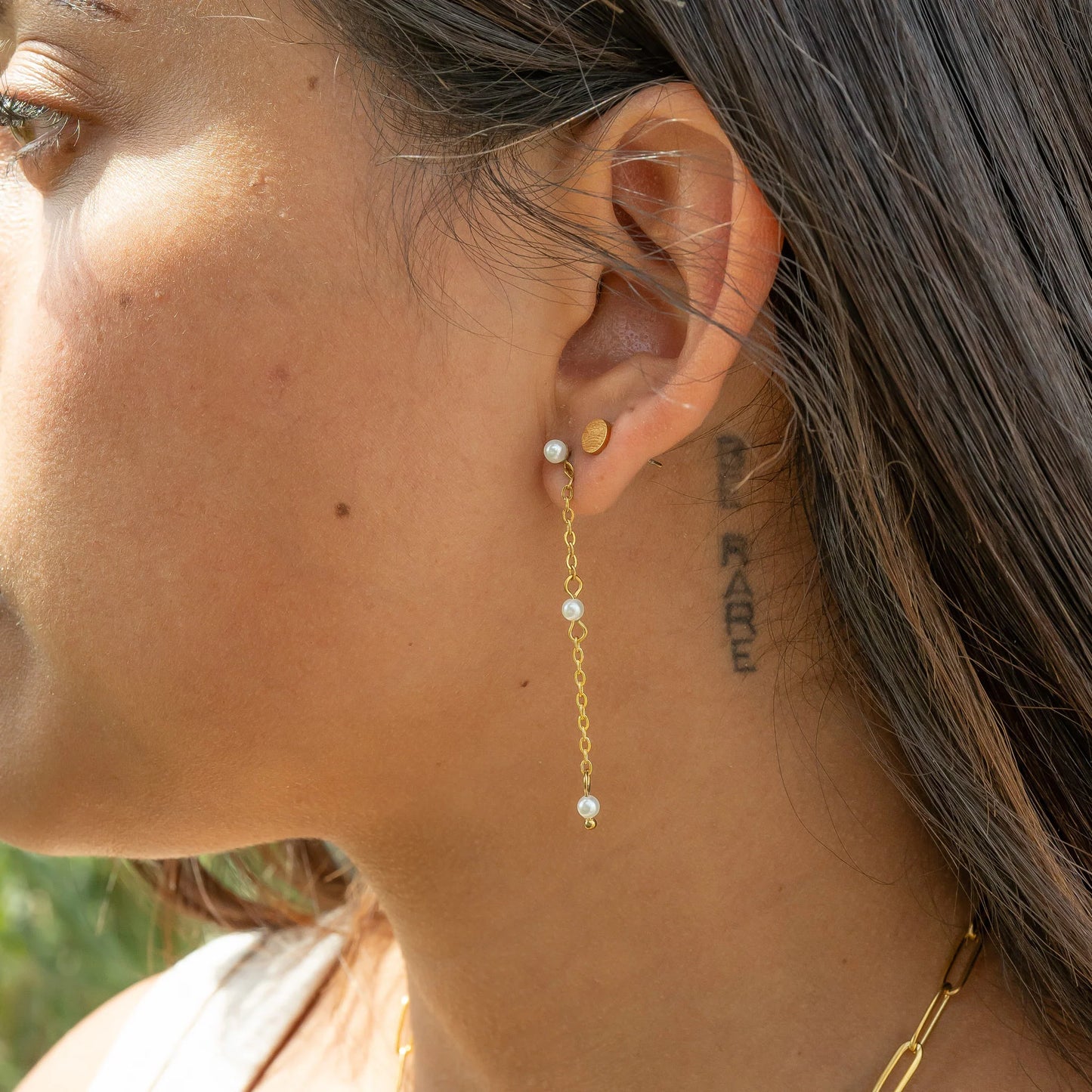Penelope | Waterproof Pearl Dangle Earrings
