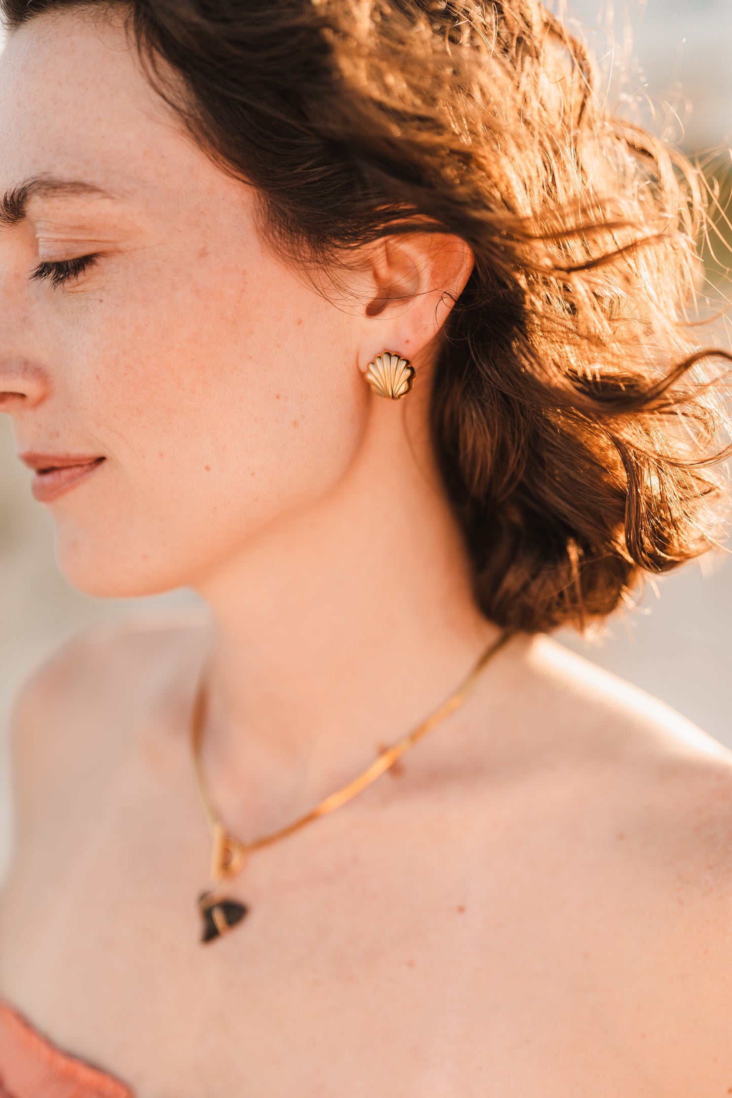 Cali | Waterproof Shell Huggie Hoops