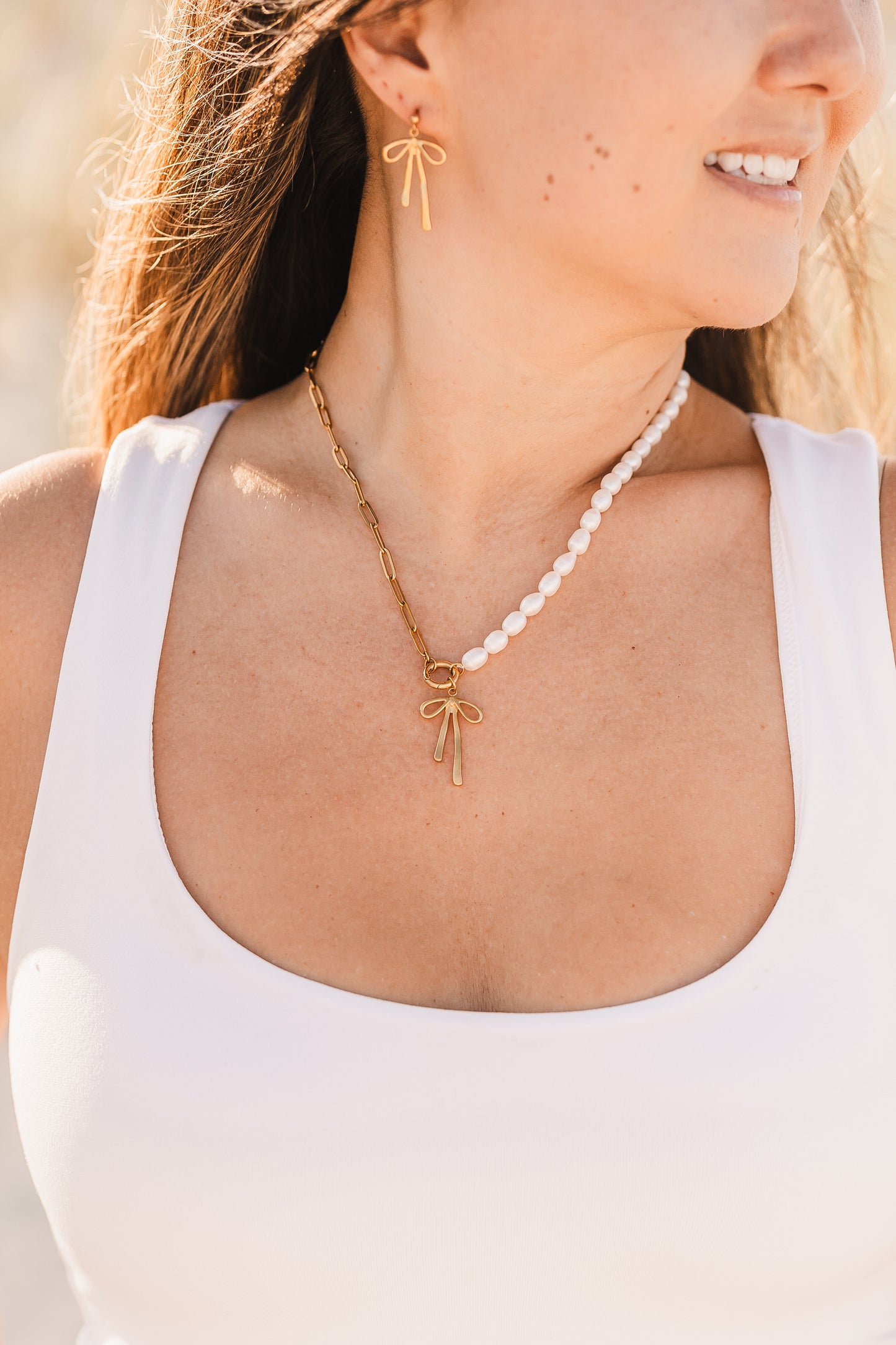 Maggie | Waterproof Split Chain Charm Keeper Necklace