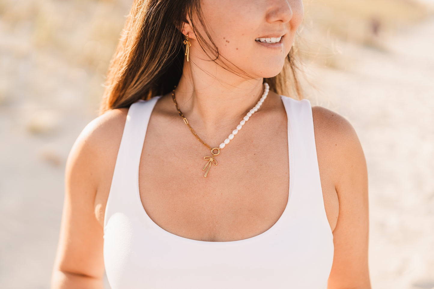 Maggie | Waterproof Split Chain Charm Keeper Necklace