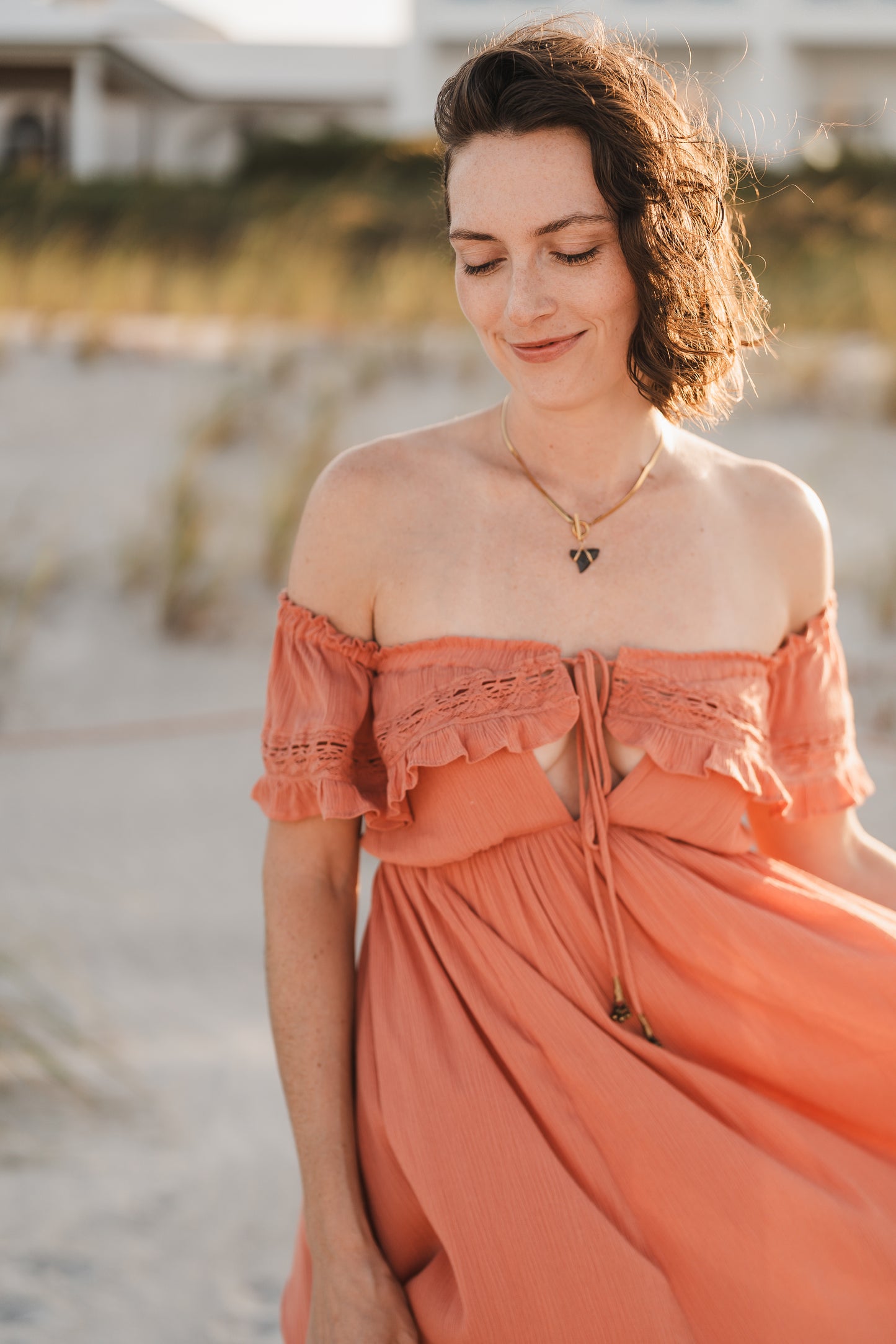 Selena | Herringbone Shark Tooth Necklace