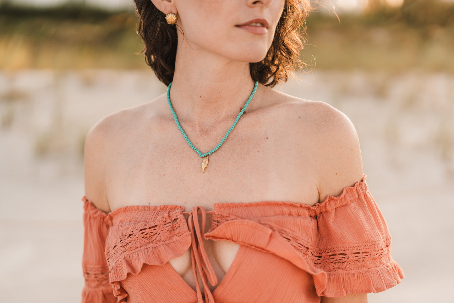 Amanda | Beaded Fish Lure Necklace