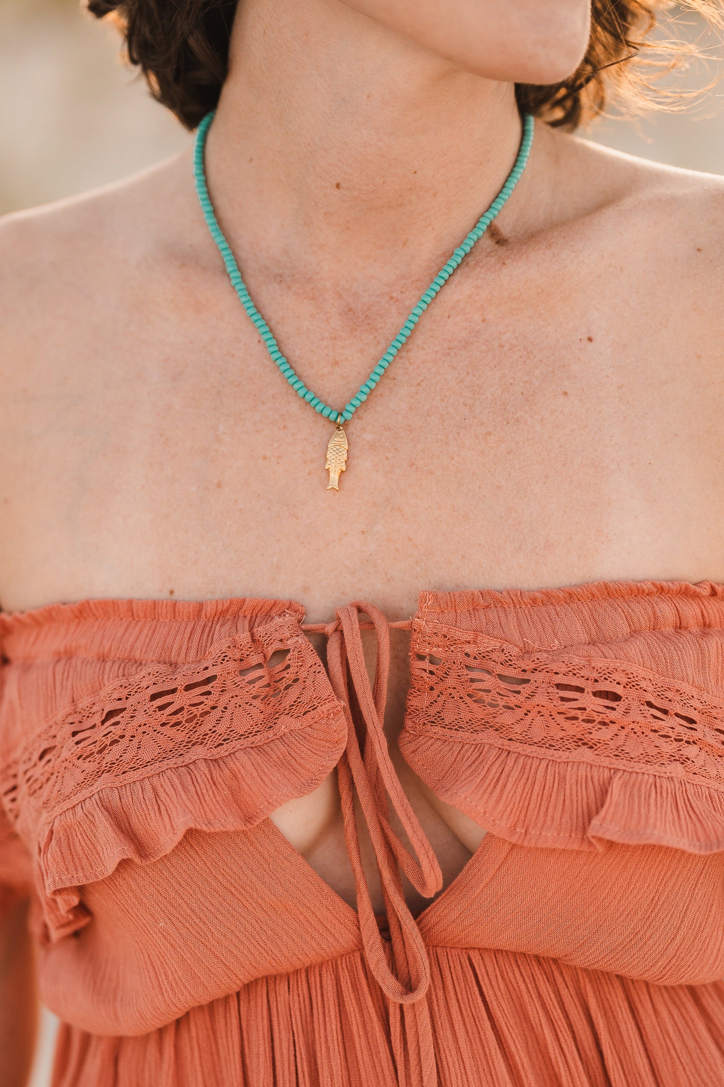 Amanda | Beaded Fish Lure Necklace