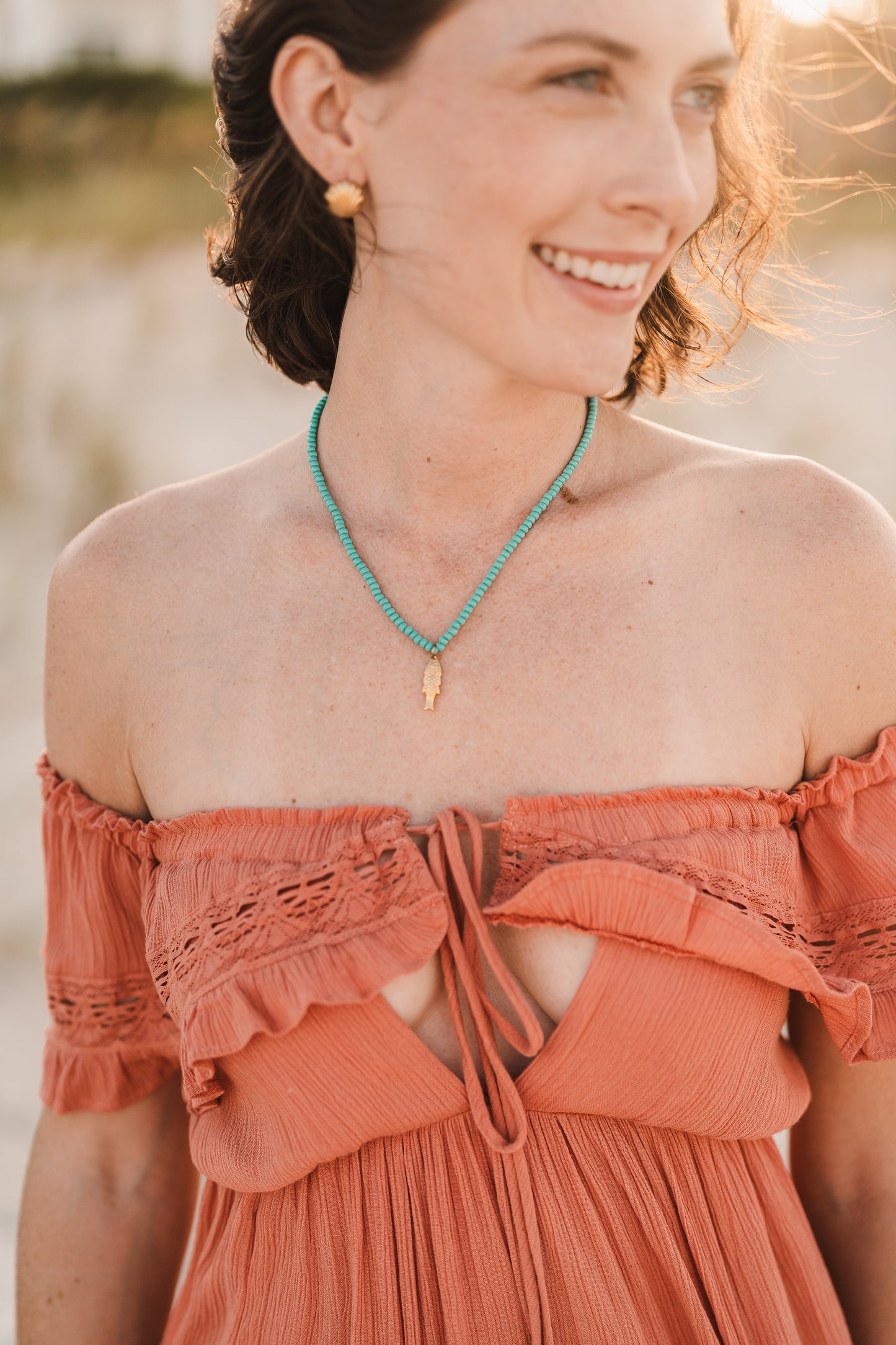Amanda | Beaded Fish Lure Necklace