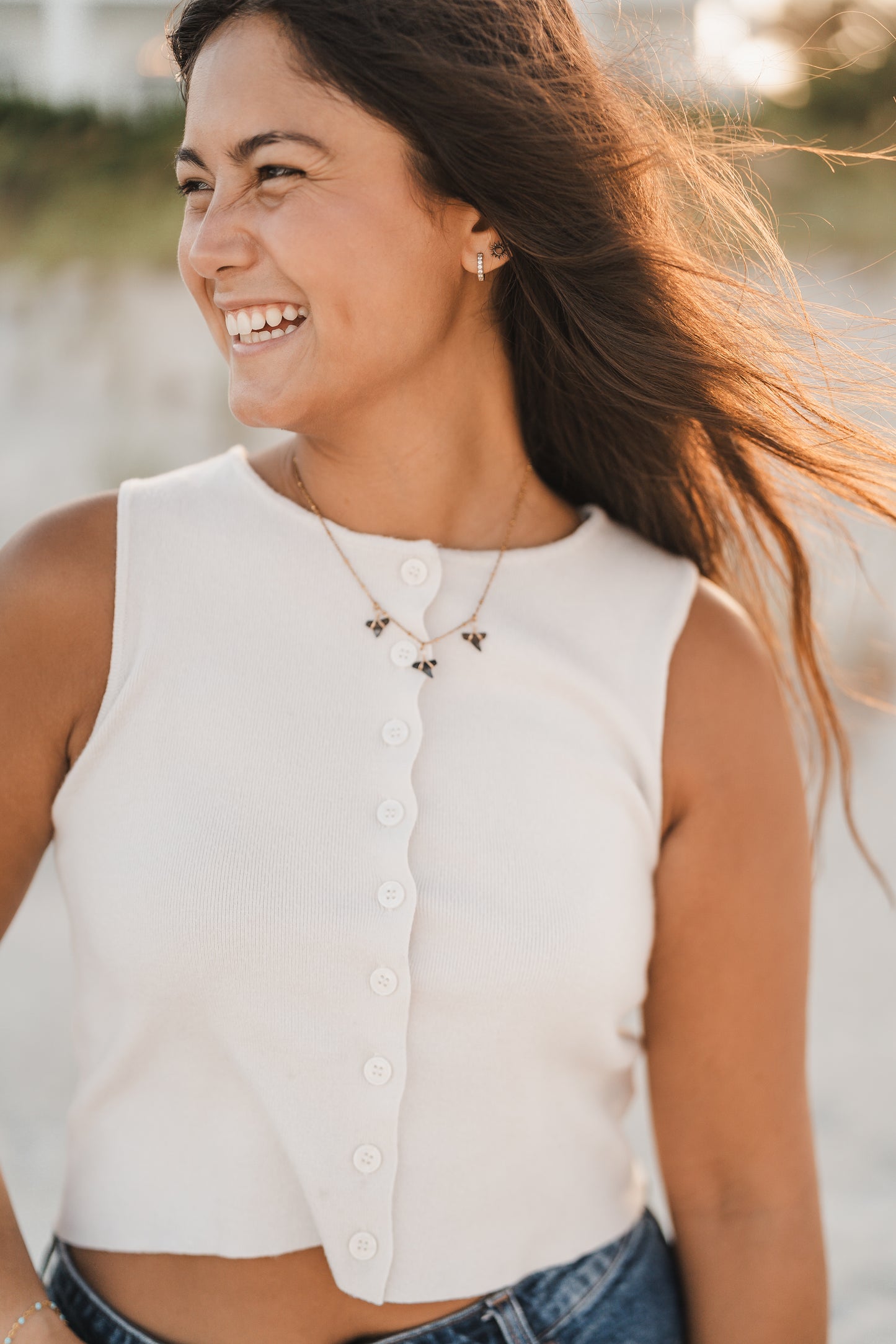 Charlotte | Waterproof Shark Tooth Necklace