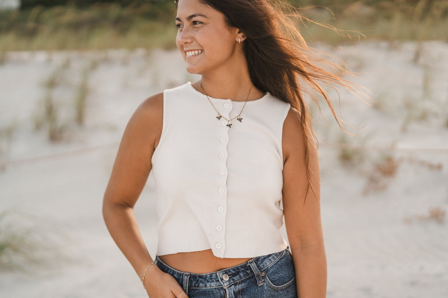 Charlotte | Waterproof Shark Tooth Necklace