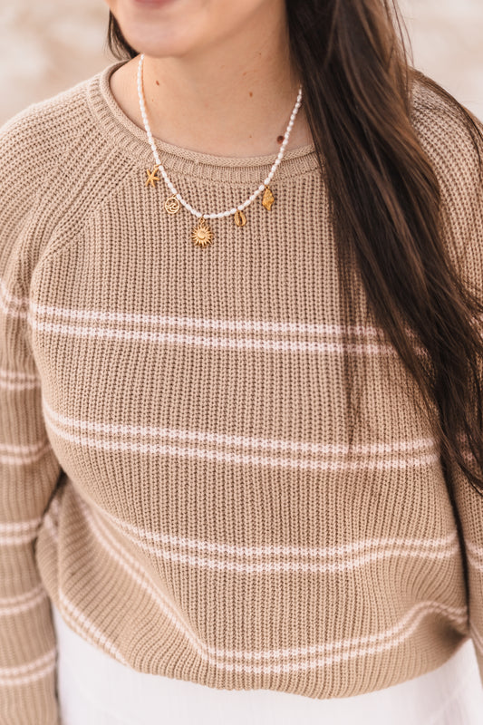 Ophelia - Freshwater Pearl Charm Necklace - Always Augustine Birthday Collection