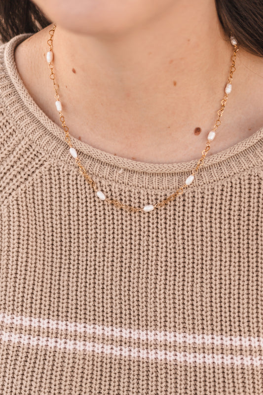 Cecilia - Freshwater Pearl Heart Necklace - Always Augustine Birthday Collection