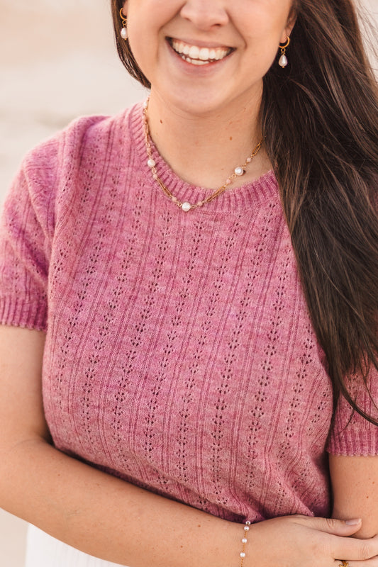 Lola - Pearl Link Necklace - Always Augustine Birthday Collection