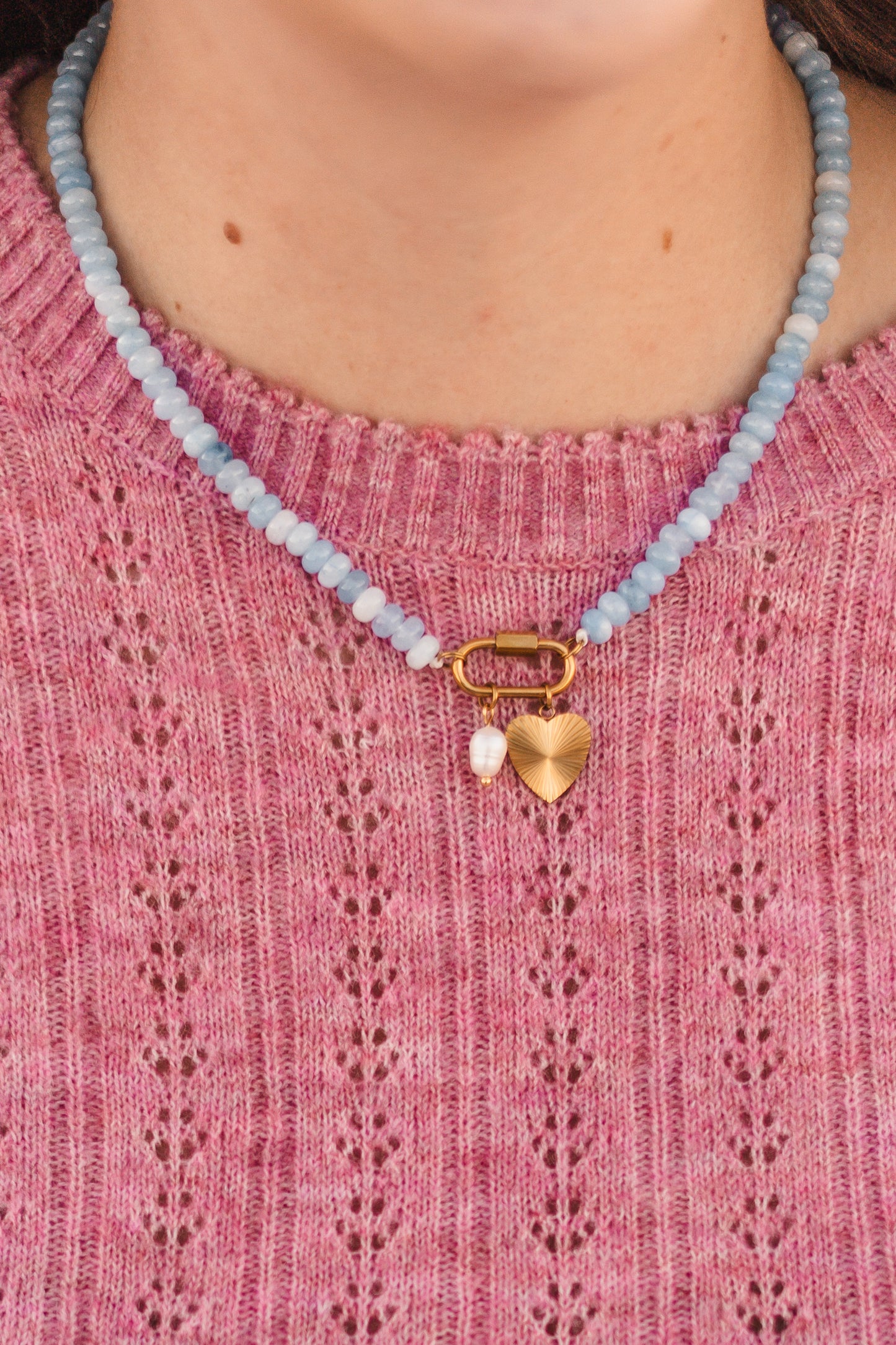 Myla - Beaded Charm Keeper Necklace - Always Augustine Birthday Collection