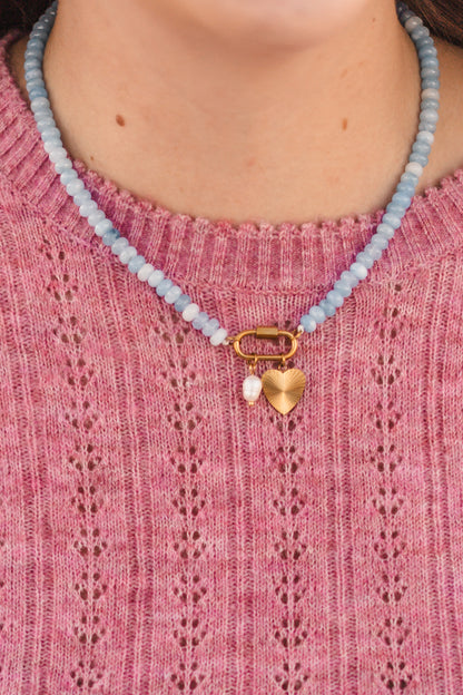 Myla - Beaded Charm Keeper Necklace - Always Augustine Birthday Collection