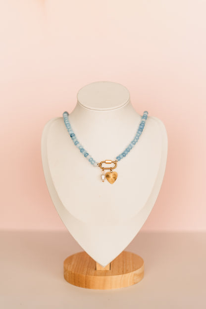 Myla - Beaded Charm Keeper Necklace - Always Augustine Birthday Collection