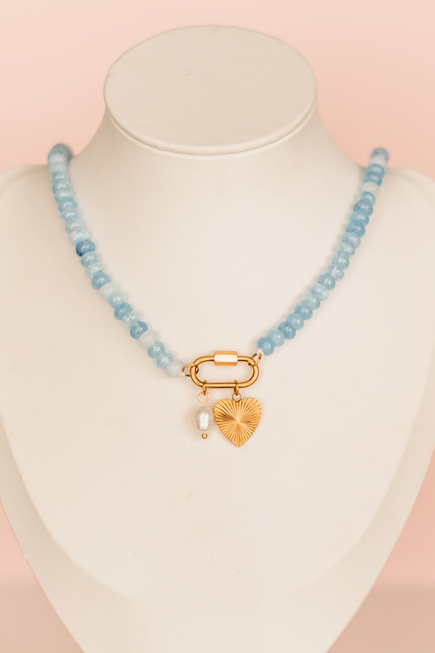 Myla - Beaded Charm Keeper Necklace - Always Augustine Birthday Collection