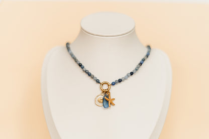 Charley | Waterproof Beaded Carabiner Charm Necklace