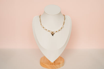 Camilla | Waterproof Shark Tooth Pearl Necklace