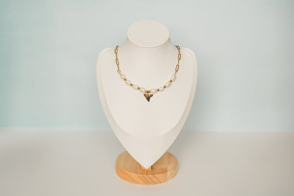 Camilla | Waterproof Shark Tooth Pearl Necklace