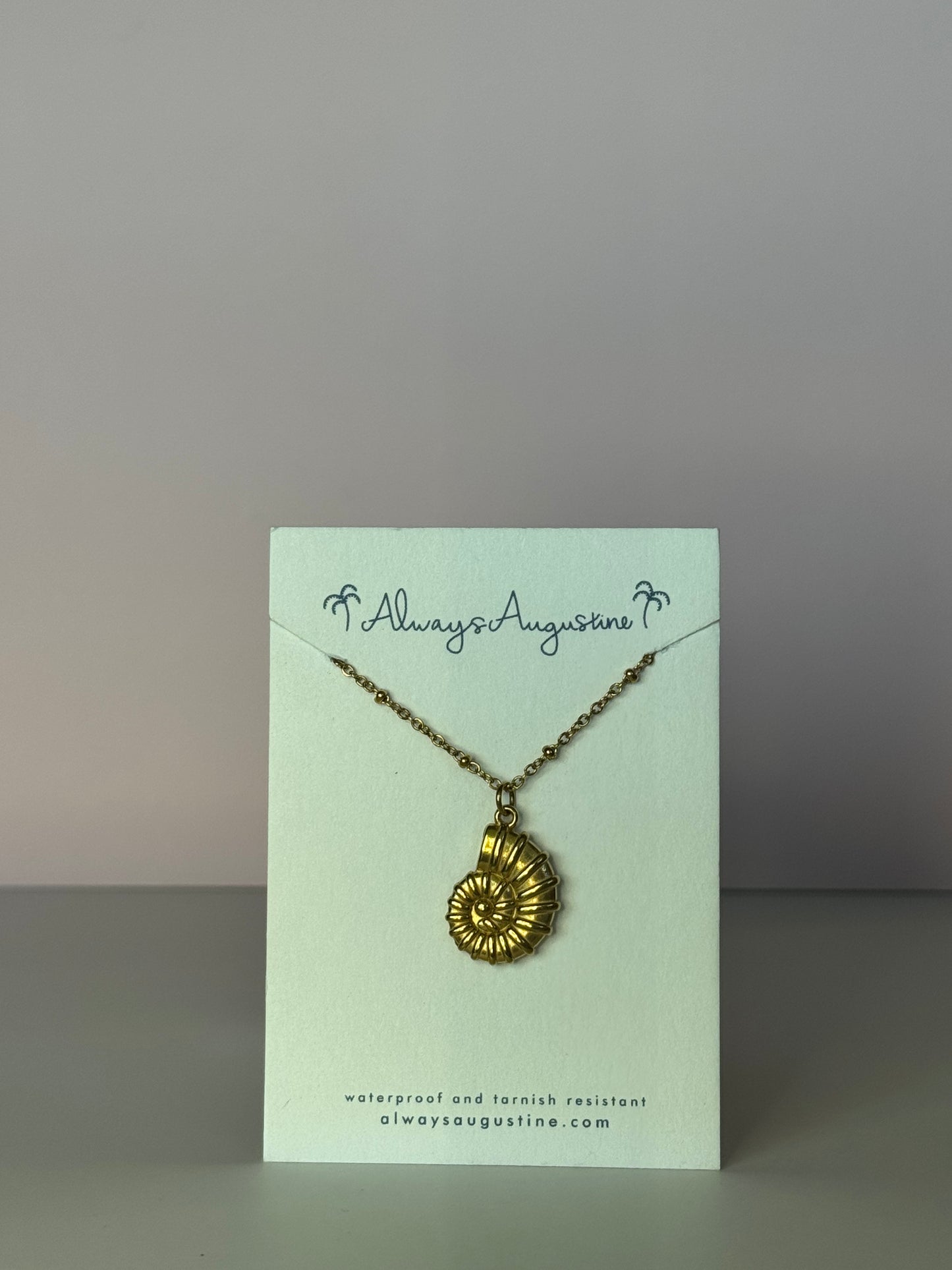 Nautilus Pendant Satellite Chain Necklace