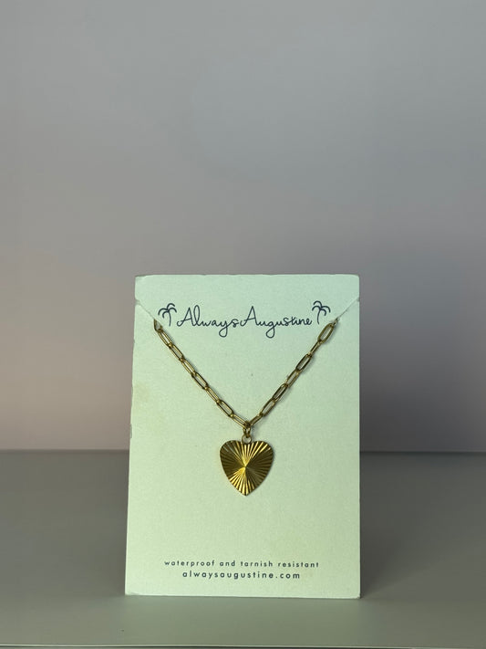 Sunburst Heart Necklace