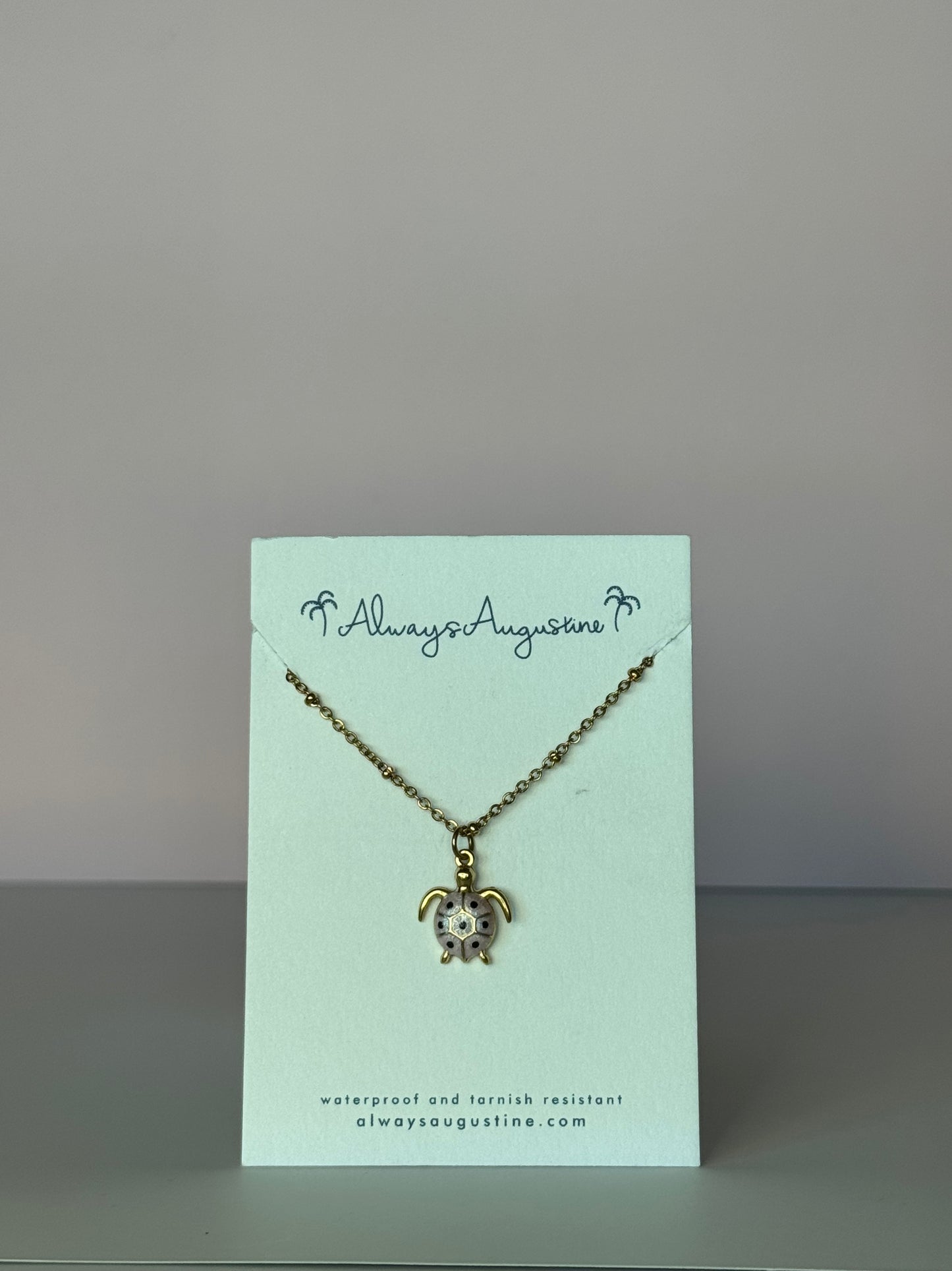 Pink Turtle Necklace