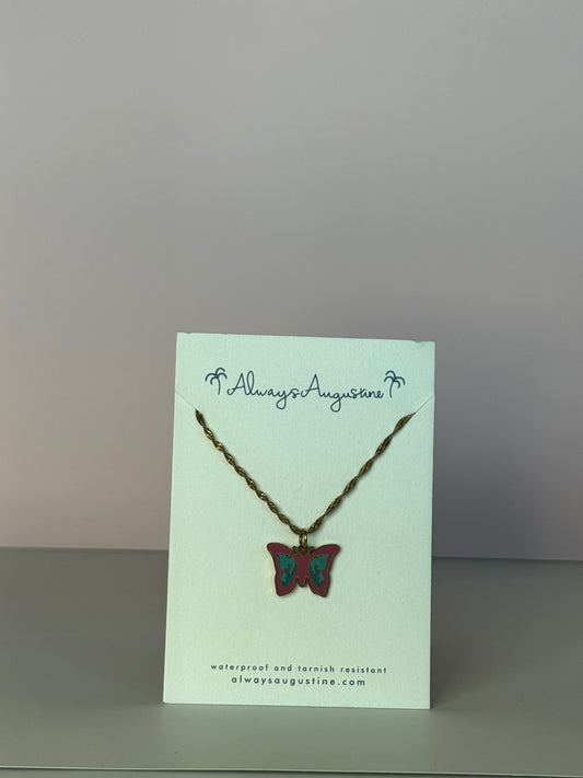 Colorful Butterfly Necklace