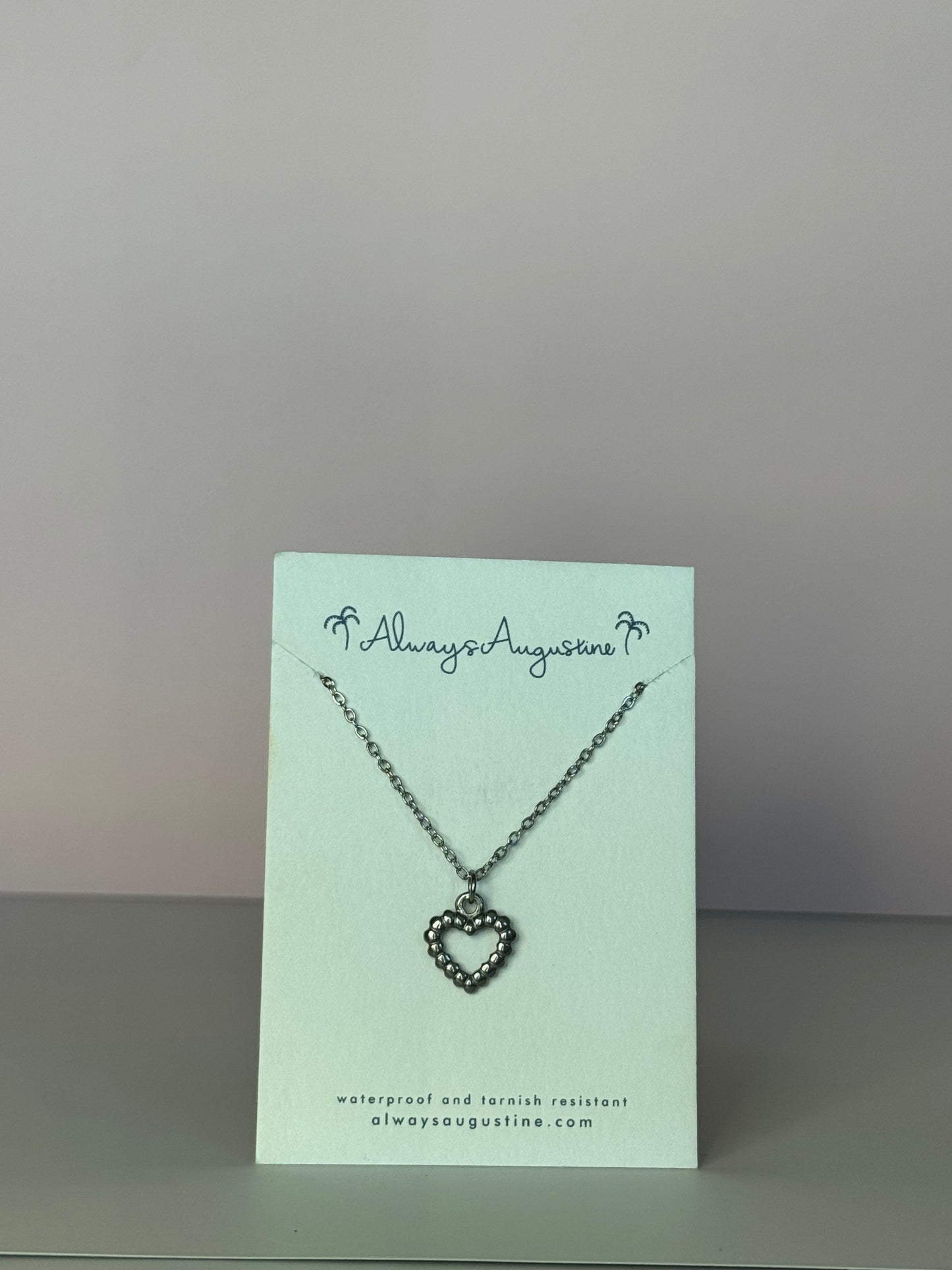 Stainless Steel Hollow Heart Necklace