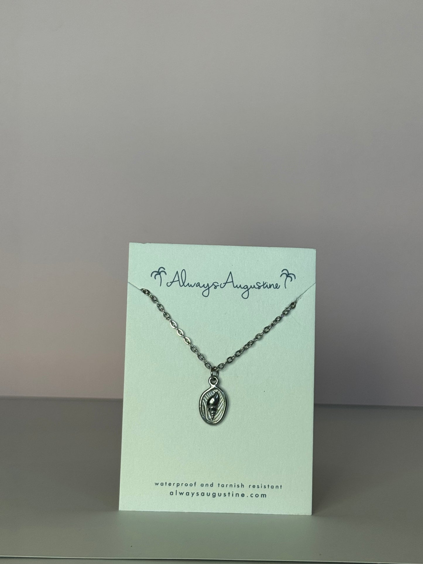 Stainless Steel Conch Pendant Necklace