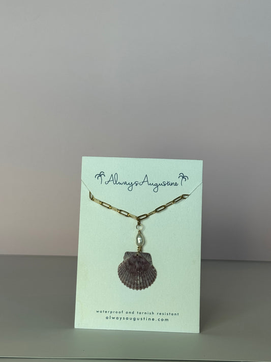 Scallop Shell Necklace (H)