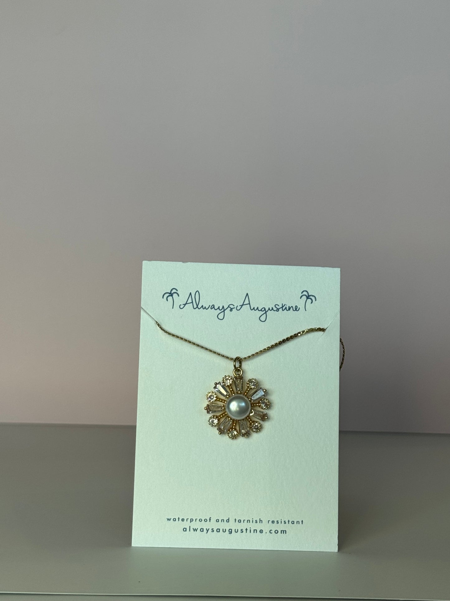 Sunburst Pearl Necklace